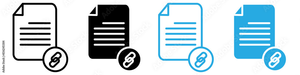 Document link icon mark in filled style