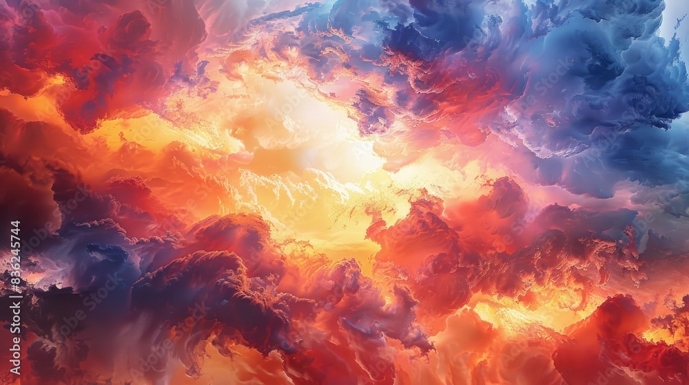 Colorful cloudy sky at sunrise and sunset creating a stunning abstract background Colorful cloudy sky at sunrise and sunset creating a stunning abstract background