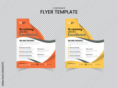 Creative And Modern business flyer template design.