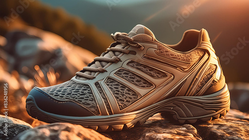 running shoes on the ground