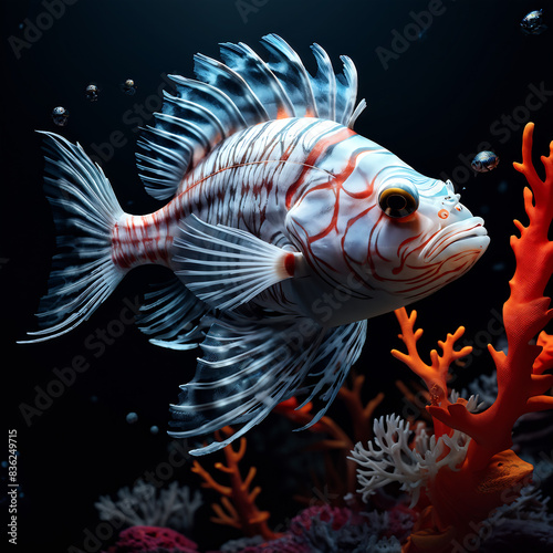 fish swimming in aquarium