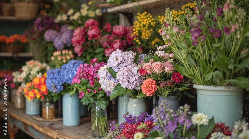 Flowers in the flower shop Flowers in the flower shop