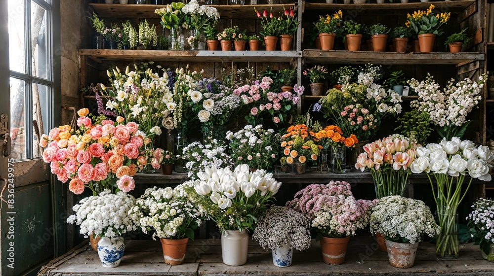 Flowers in the flower shop Flowers in the flower shop