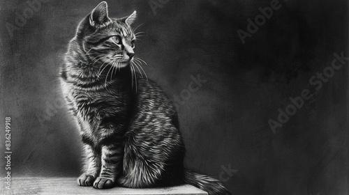 A black cat on black background UHD wallpaper