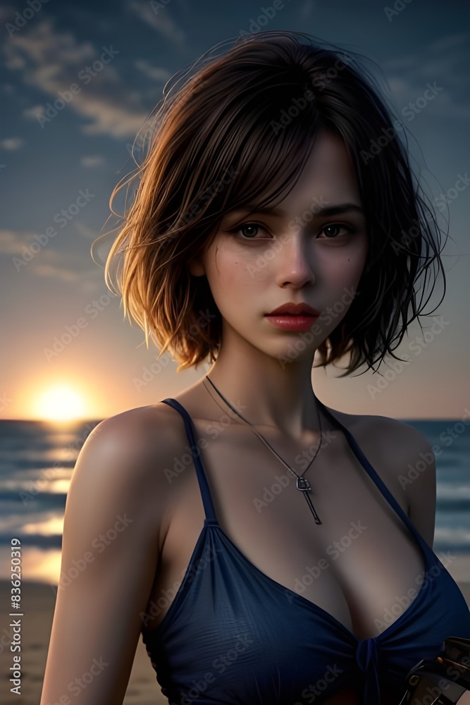 a woman on the beach a woman on the beach
