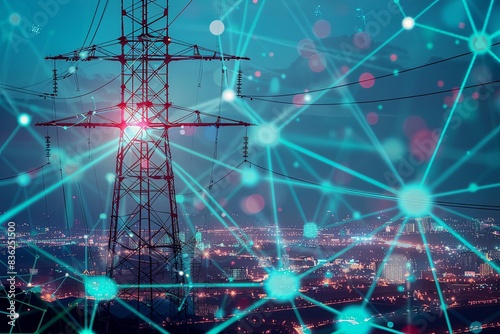 Advancing Energy Sustainability with the Smart Grid  IoT  Technology Concept  Background