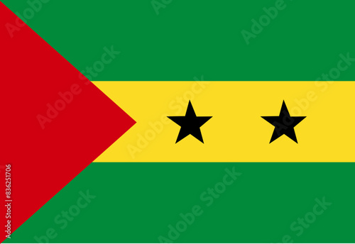 amazing Sao Tome and Principe flag illustrator country flags