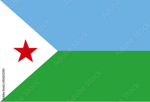  amazing horizontal Djibouti flag illustrator country flags