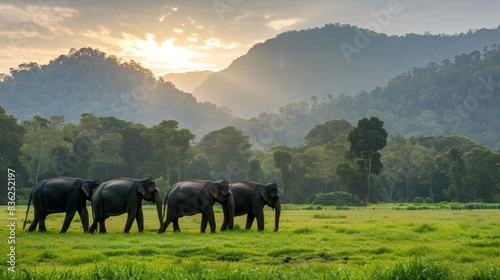 Elephants in National Park 