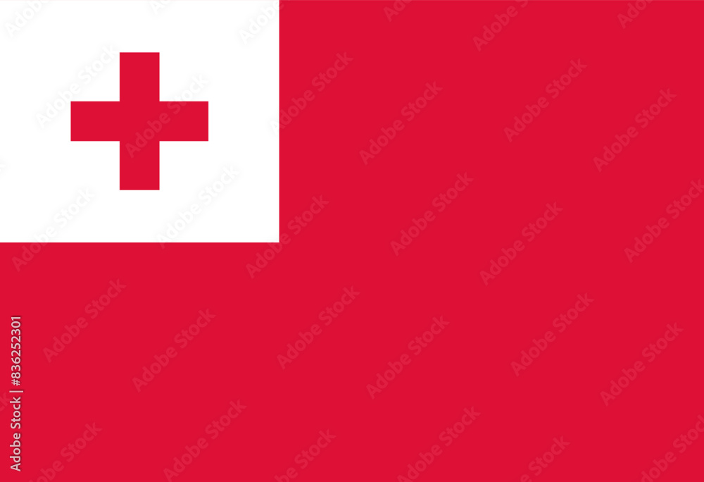 Tonga  flag illustrator country flags