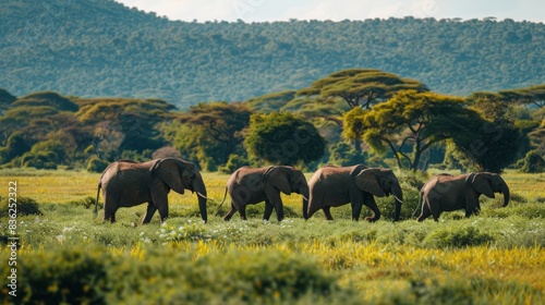 Elephants in National Park 