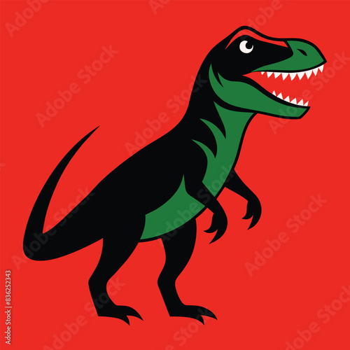 Solid color Ceratosaurus animal vector design © mobarok8888