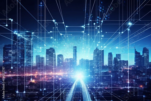 Advancing Energy Sustainability with the Smart Grid, IoT, Technology Concept, Background