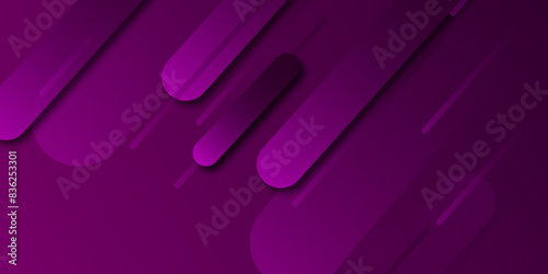 Abstract lines pattern technology on purple gradients background. Modern purple abstract vector long banner background. Vector illustration abstract graphic design banner pattern background template photo