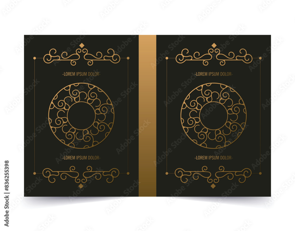 Luxury ornamental book cover design Luxury ornamental book cover design