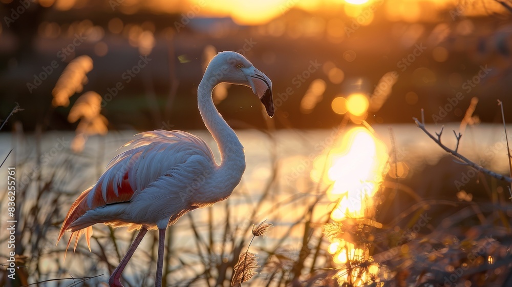Fototapeta premium Flamingo at Sunrise 