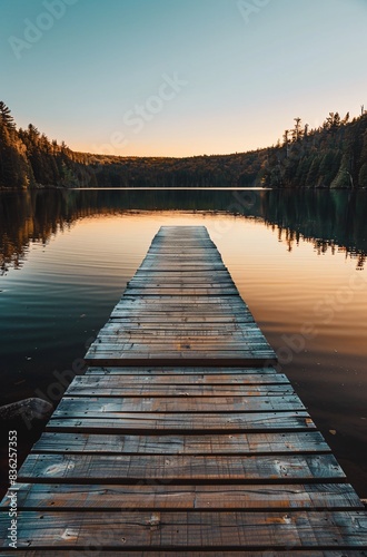 a dock on a lake