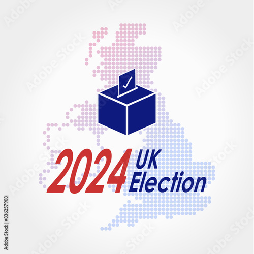 UK General Election 2024 with white background vector