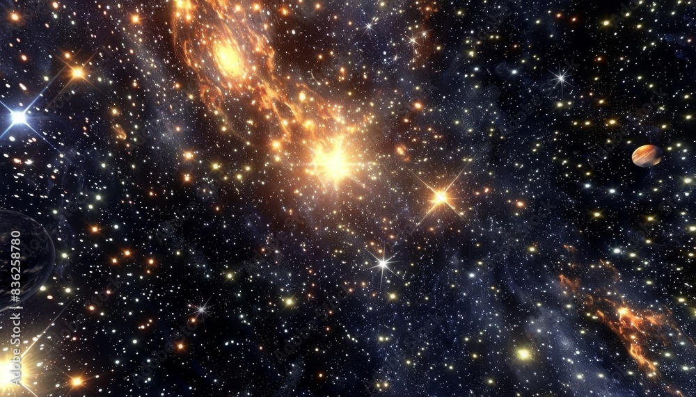 Obraz premium 237 Aweinspiring cartoon of the infinite vast expanses of the cosmos