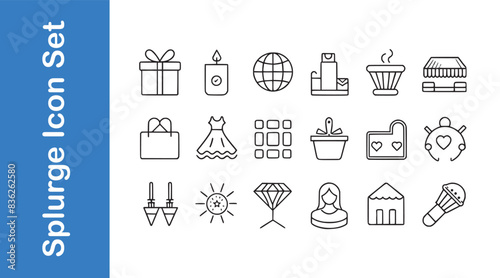 Splurge Icon Set with vector collections. 