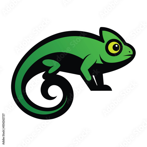 Solid color Chameleon animal vector design