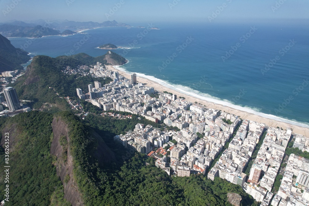Aerial views from over Rio De Janeiro, Brazil