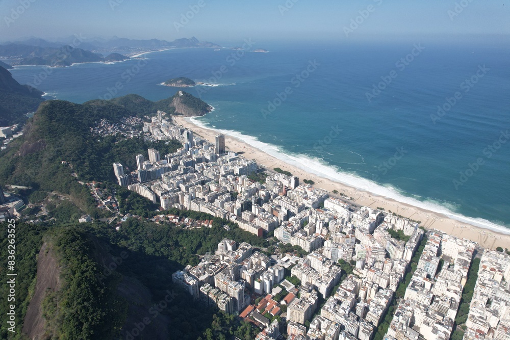 Aerial views from over Rio De Janeiro, Brazil