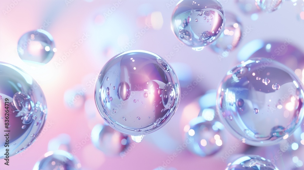 Pastel Reflections: Abstract Floating Spheres Pastel Reflections: Abstract Floating Spheres