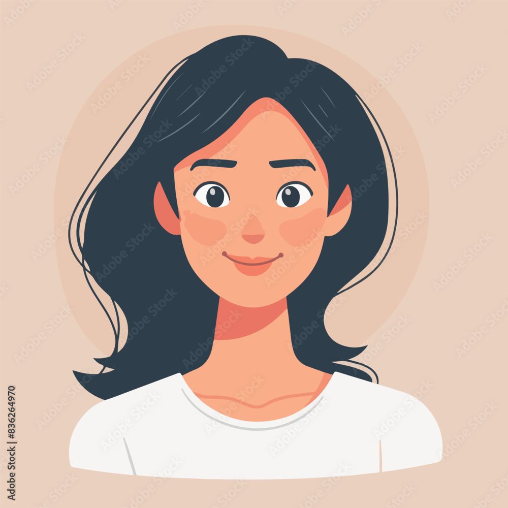 Woman upper body vector illustration Woman upper body vector illustration