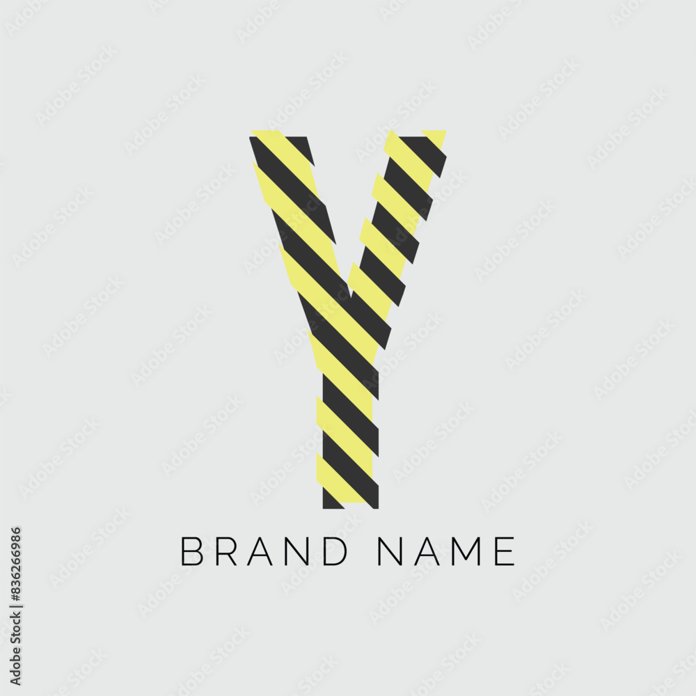 Obraz premium letter Y logo, divider color design. Alphabet Y for energy labels, rock and more