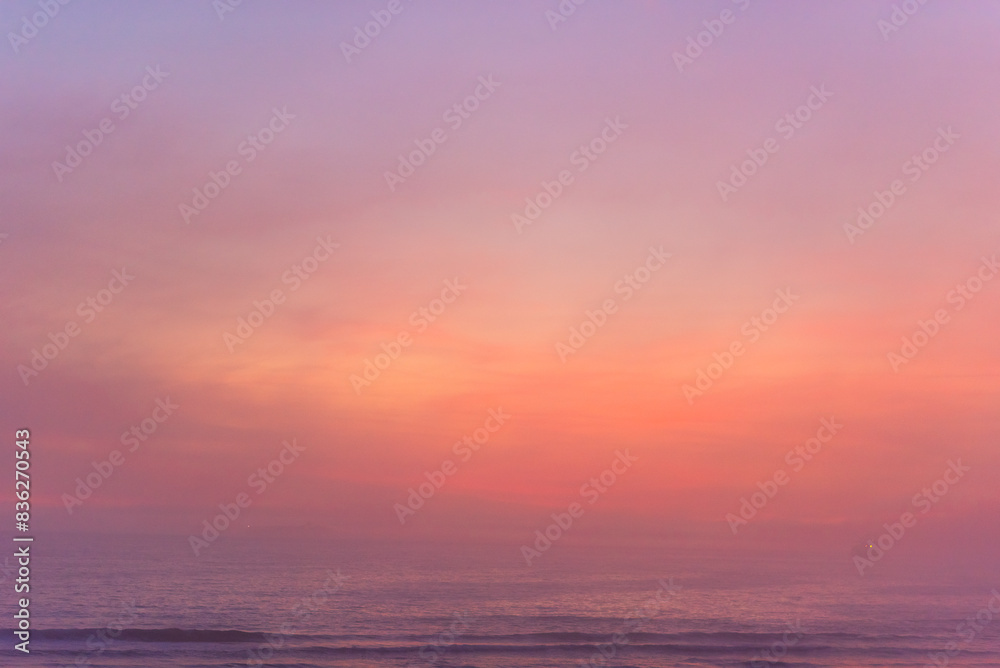 Naklejka premium A view of the ocean from Cape Town during sunset, South Africa