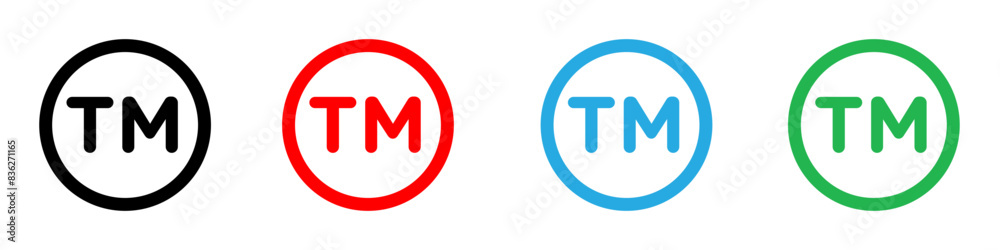 TM trademark icon logo set vector TM trademark icon logo set vector