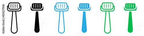 Derma roller icon logo set vector