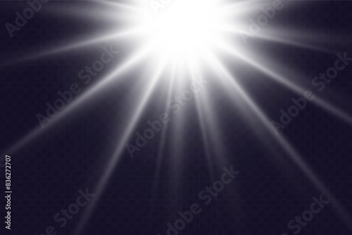 Spark of light.The star flashes brightly.Set of glowing effects.	
