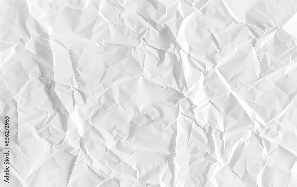 Obraz premium white crumpled paper background texture pattern 