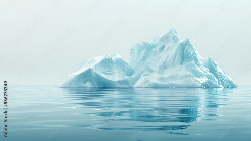 custom made wallpaper toronto digitalMajestic Iceberg Floating in Pristine Arctic Waters Under Cloudy Skies