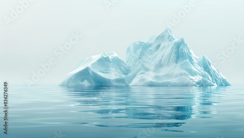 Wallpaper Mural Majestic Iceberg Floating in Pristine Arctic Waters Under Cloudy Skies Torontodigital.ca