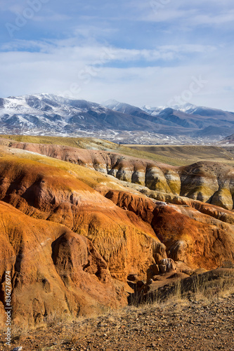 Landscape of Kizil Chin, a place called “Mars” in Altay mountains photo