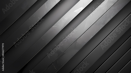 Close-up of sleek, dark intersecting diagonal lines creating a modern and minimalist abstract pattern with subtle light reflections.