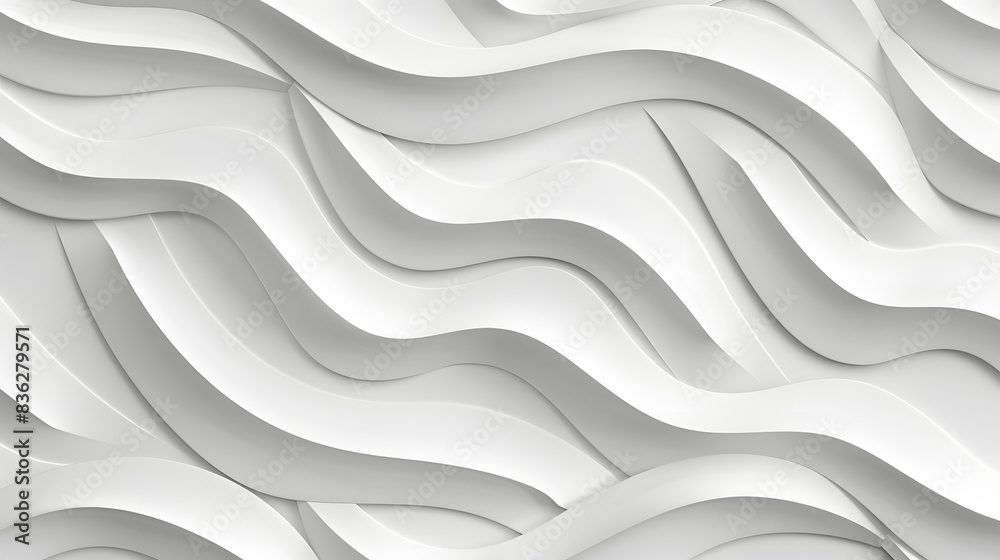 Elegant monochrome white seamless wave texture pattern background for ...