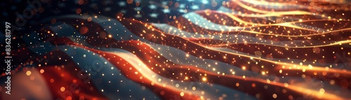 American Flag Celebrations Memorial Day, 4th of July, and Labour Day Generative AI
