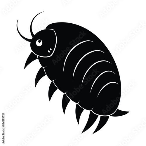 Solid color Chiton animal vector design photo