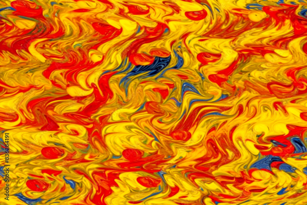A painter colourful canvas