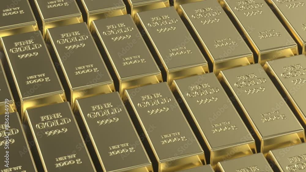 Gold bars background loop Gold bars background loop