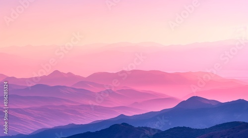 Spectacular sunrise over mountain, Beautiful breathtaking sunrise painting the sky in vibrant hues