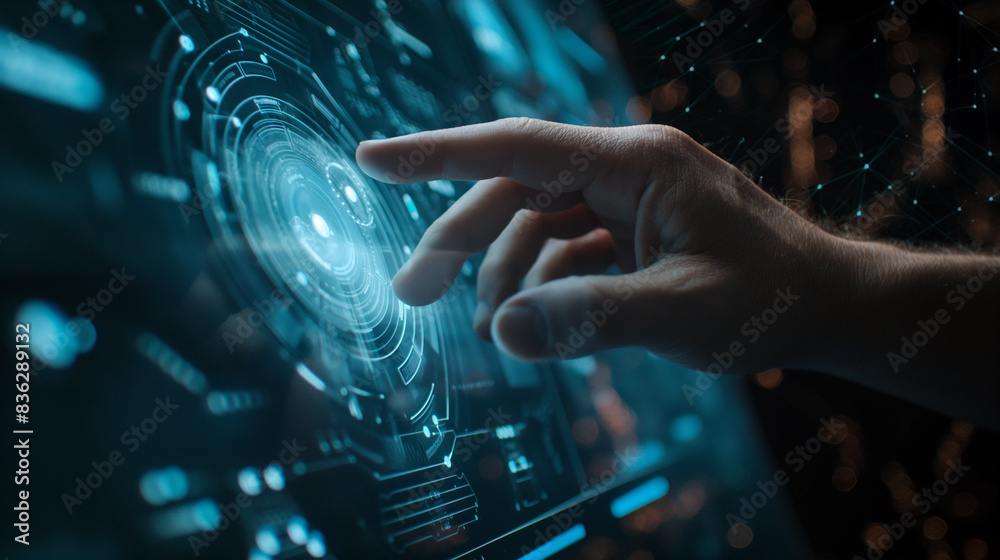 Businesswoman's hand touching UI for unlocking. Network, cyber technology symbol and computer abstract background 3D illustration. Businesswoman's hand touching UI for unlocking. Network, cyber technology symbol and computer abstract background 3D illustration.