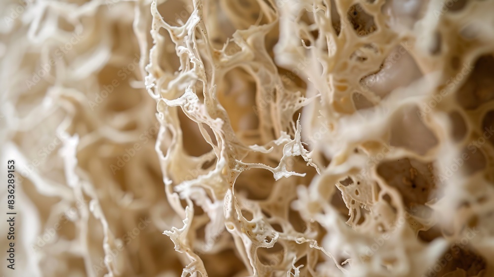 Macro of biodegradable packing material used in construction delivery, detailed focus on material texture, soft light. Macro of biodegradable packing material used in construction delivery, detailed focus on material texture, soft light.