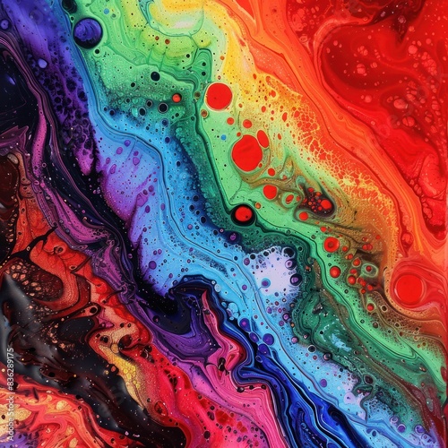 A multicolor messy paint abstract background