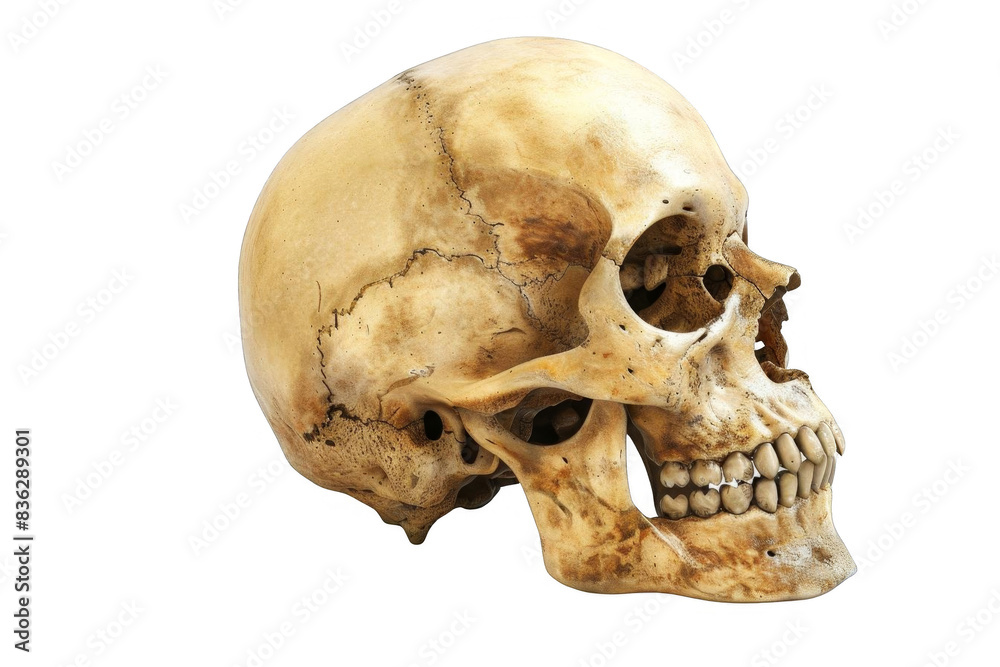 This is a photo of a human skull, transparent background This is a photo of a human skull, transparent background