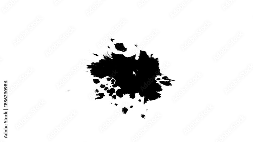 animated video of splashes of black ink liquid animated video of splashes of black ink liquid
